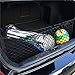 Zento Deals Rear Cargo Trunk Storage Organizer Universal Fit Black Mesh Net- 3 Mounting Types