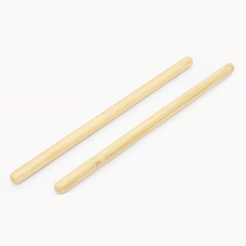 Goodtar Juego de 2 palos de masaje de bambú sólido para moldear el cuerpo, rodillo de masaje de bambú, palos de masaje guasha de bambú, herramientas