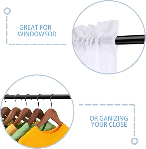 Miniatura 3 de Barra tensora AIZESI, 5 unidades con resorte de 16 a 28 pulgadas, barras de acero para armarios, barras de cortina...