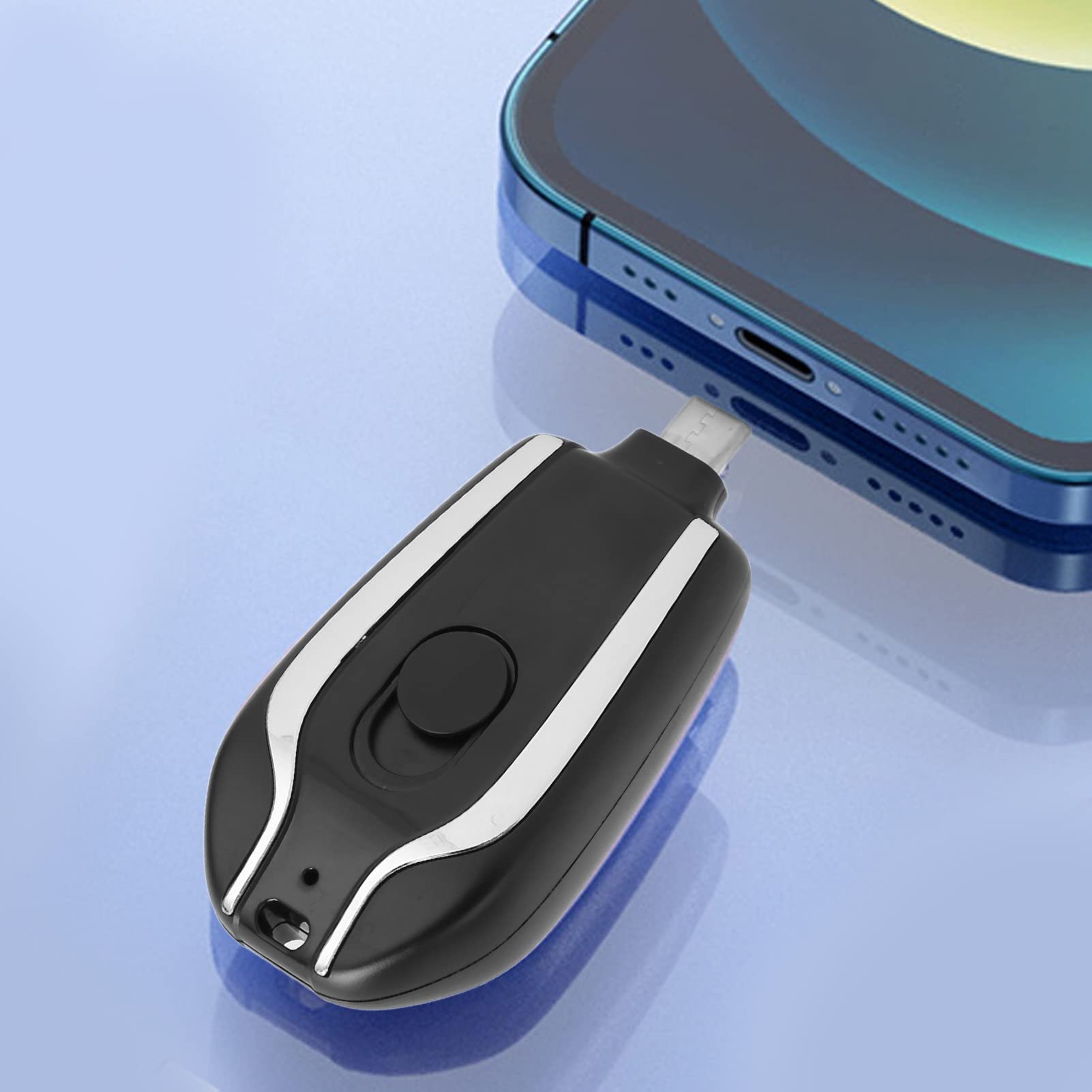 Cuifati Porte-clés Chargeur Portable USB C, 1500mAh Power Pod d'urgence,
