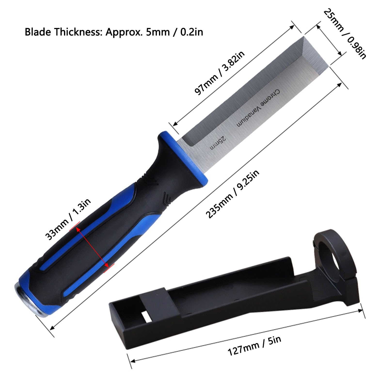 lvifloae 4 Piece Wood Chisel, Chisel, Professional Wood Chisel Sets Woodworking Tools Set,Bevel Chisel Set,Woodwork Chisel for Carving Woodworking