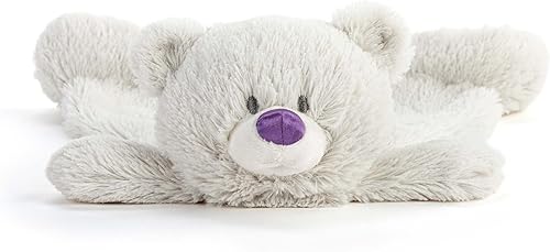 Miniatura 4 de DEMDACO Piedra natal color amatista y gris 13 x 11 pulgadas oso de peluche para niños febrero