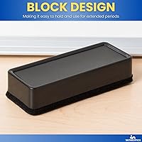 Vista 7 de 1InTheOffice Borrador de borrado en seco, borrador de pizarra blanca, borrador de pizarra, negro, paquete de 2