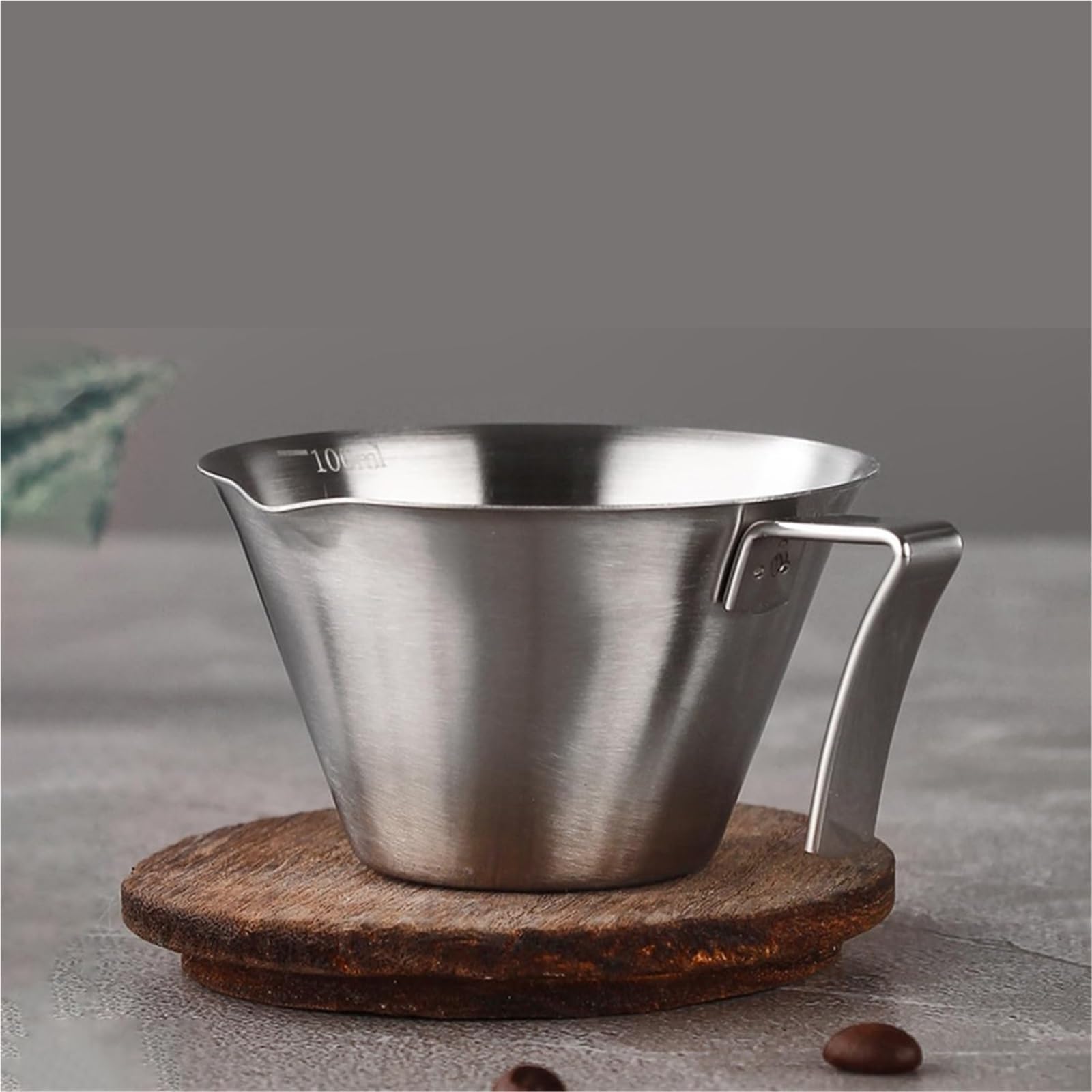 Jarra De Leche Taza medidora de acero inoxidable, taza de café expreso con mango y boquilla, taza de café graduada, Ideal for bebidas en casa, café, uso en Hotel, 2 uds. Jarra Leche Barista(Black)