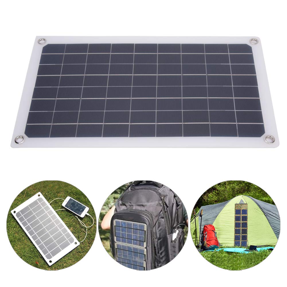 Caricatore da pannello solare da 20 W monocristallino USB doppia uscita CC portatile di alta qualità per batteria da 12 V da campeggio all'aperto