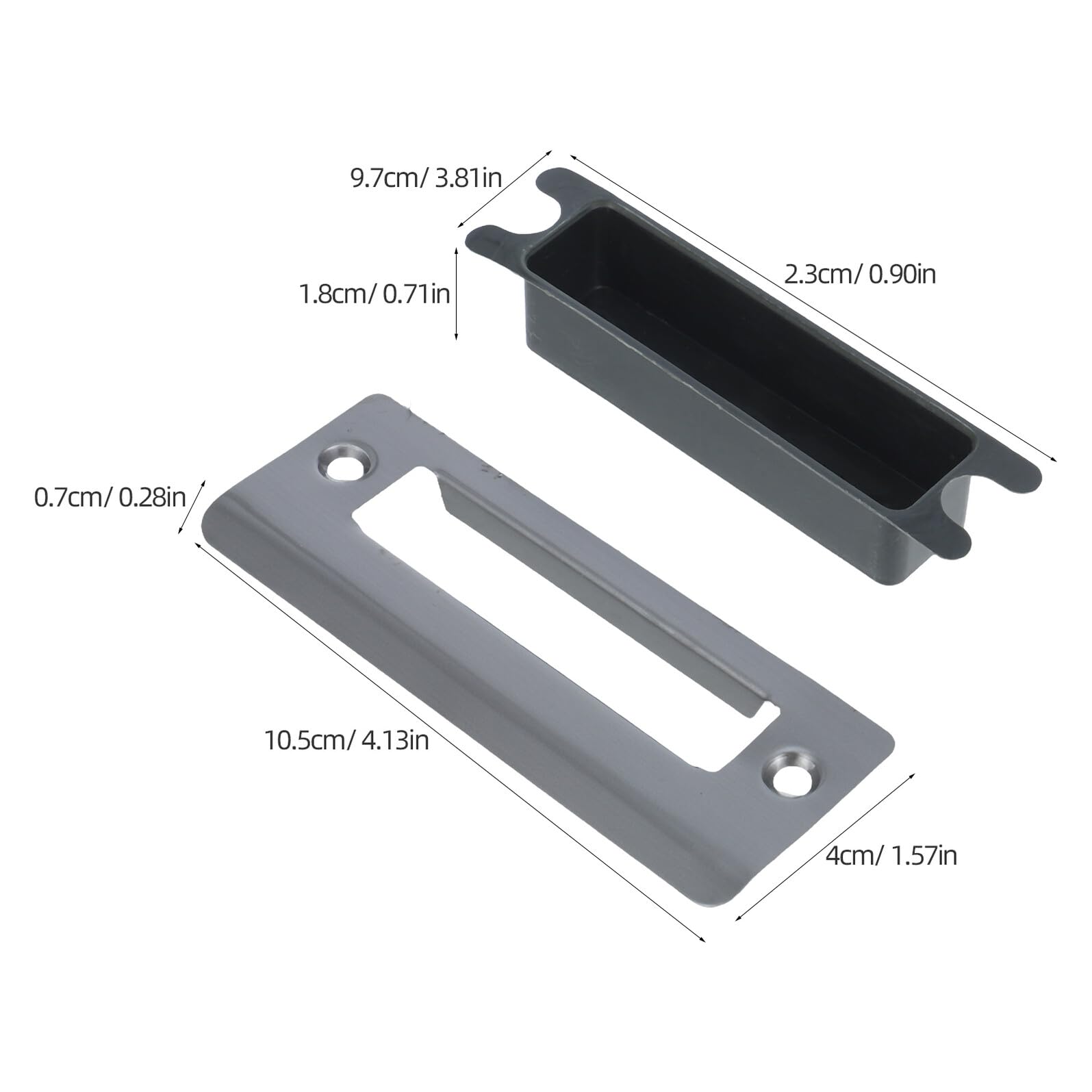 Gâche de Serrure de Porte en Acier Inoxydable, 1 Set, Renforcée | Plaque de Fermeture pour Porte Intérieure, Positionnement Précis, Installation Sécurisée, Usage sur Portes en Bois