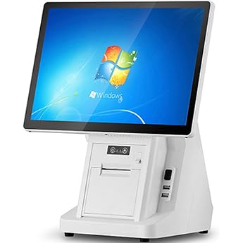 Cash Register Catering Tilt Adjustment with One Hand 8 GB RAM + 258 GB SSD 6 USB Ports Cash Register for Small Business Hardware Only 80 mm Printer