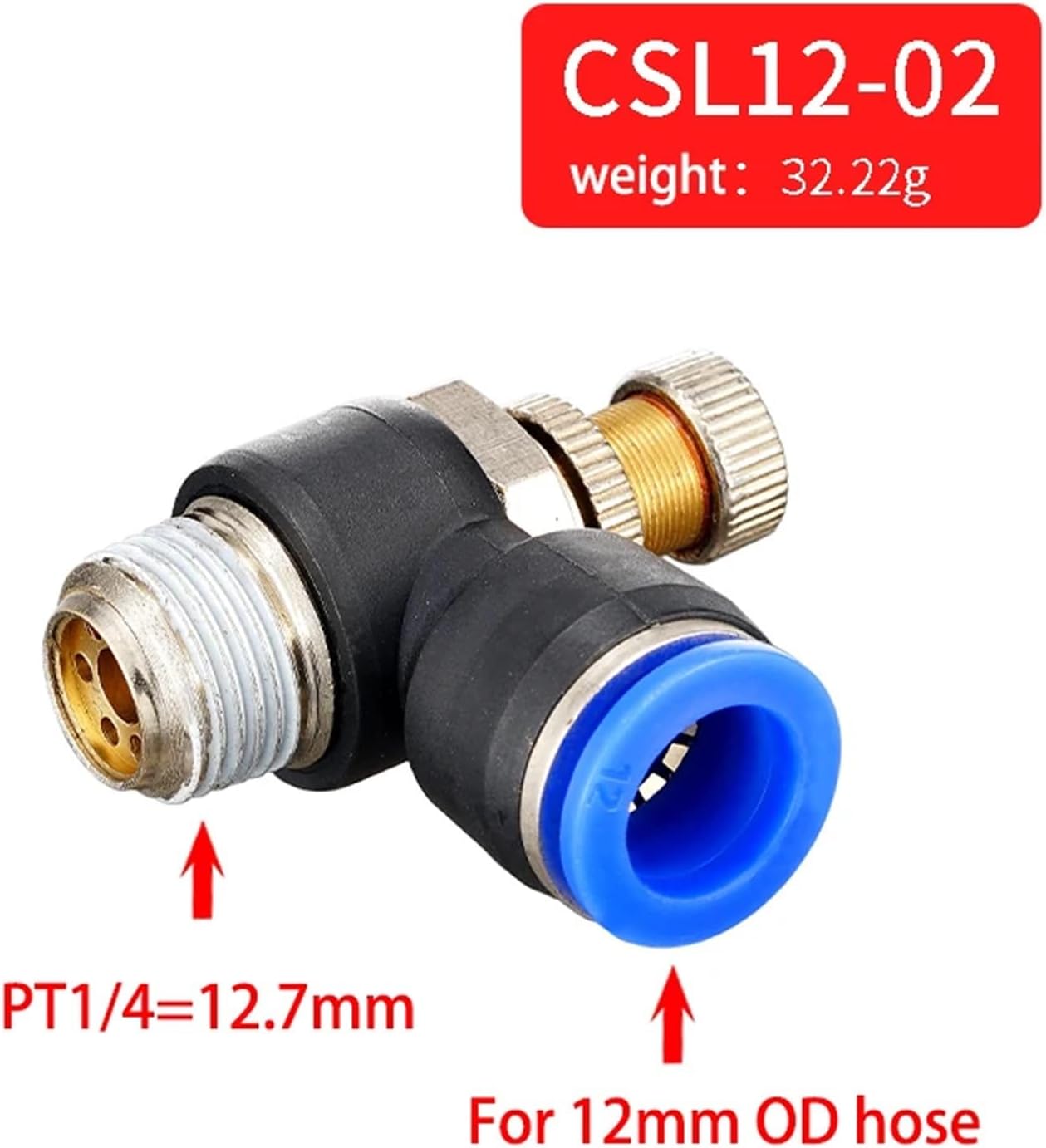 Pneumatic quick connect connector SL 4 6 8 10 12mm M5 "1/8" 1/4 "3/8" 1/2 air speed regulating valve Accelerator valve(SL12-02)