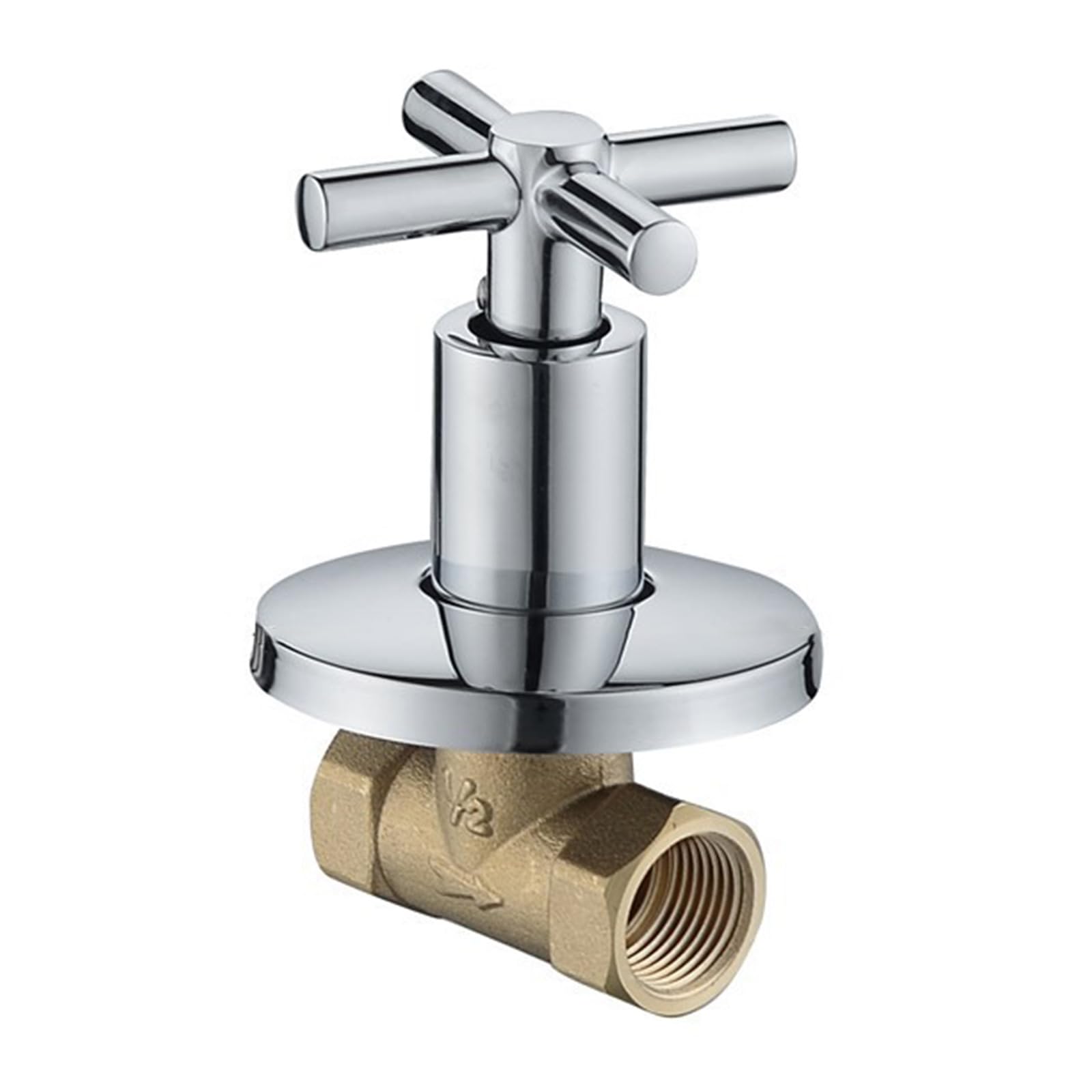 Kokdid D Bathroom Shower Brass Junction Water Flows Control Valves Straight Shuts-Off Angles Valves Bath Water Tap Accessory Shower Regulator