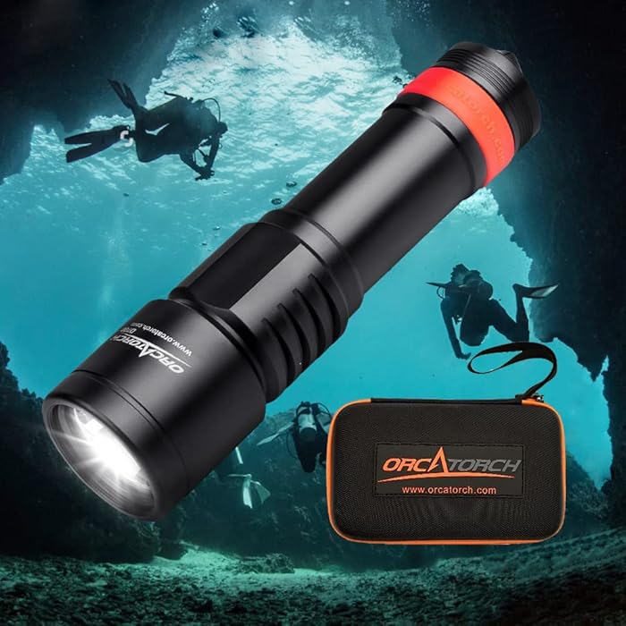 Buy ORCATORCH D700 Scuba Dive Light, 1700 Lumens Mechanical Head Twist