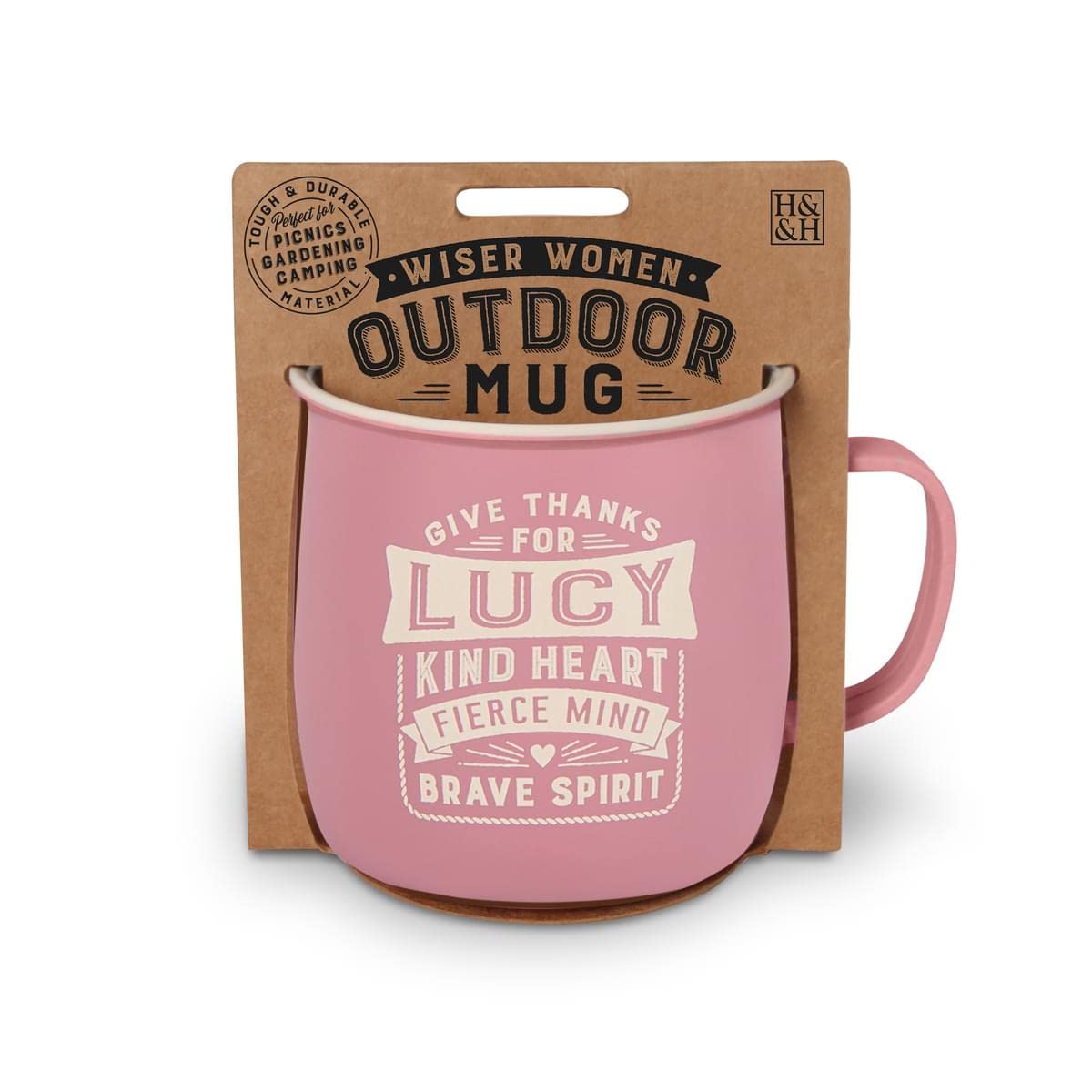 History & Heraldry Personalised Outdoor Mug (Lucy)