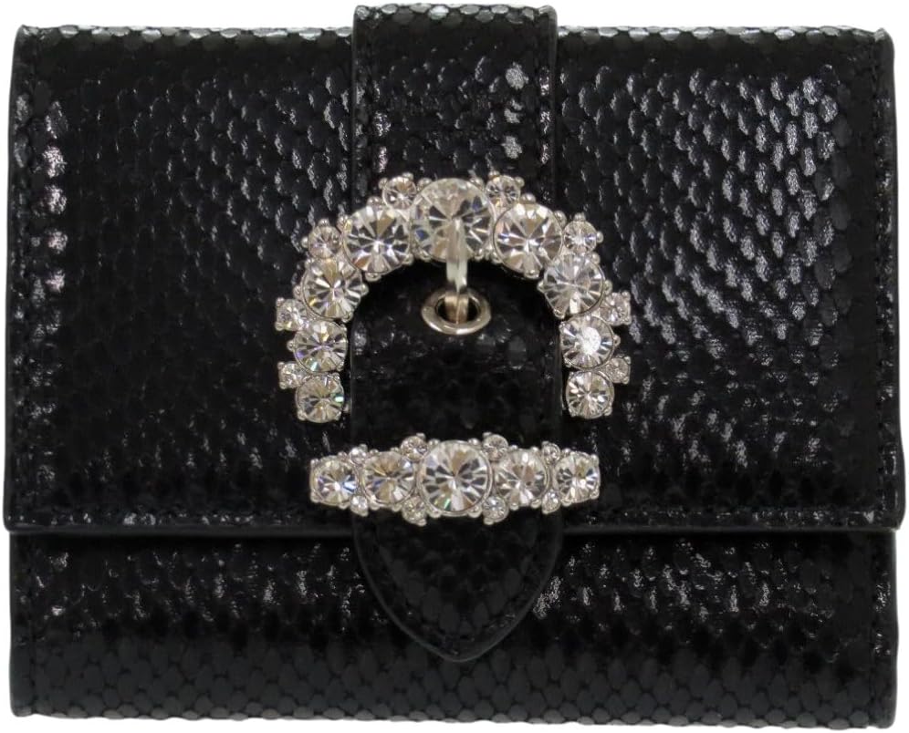 [Jimmy Choo] (ジミーチュウ) コンパクトウォレット 三つ折り財布 型押しレザー レディース 1655 中古