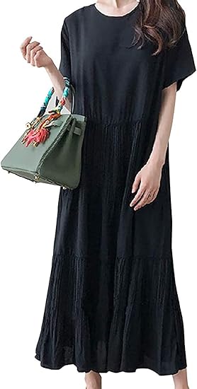 Amazon Co Jp ニーマンバイ とろみ プリーツ ティアード ワンピース ゆったり きれいめ 楽ちん ワンピ 半袖 レディース M 2xl 服 ファッション小物 Amazon Co Jp ニーマンバイ とろみ プリーツ ティアード ワンピース ゆったり きれいめ 楽ちん ワンピ 半袖 レディース M 2xl 服 ファッション小物