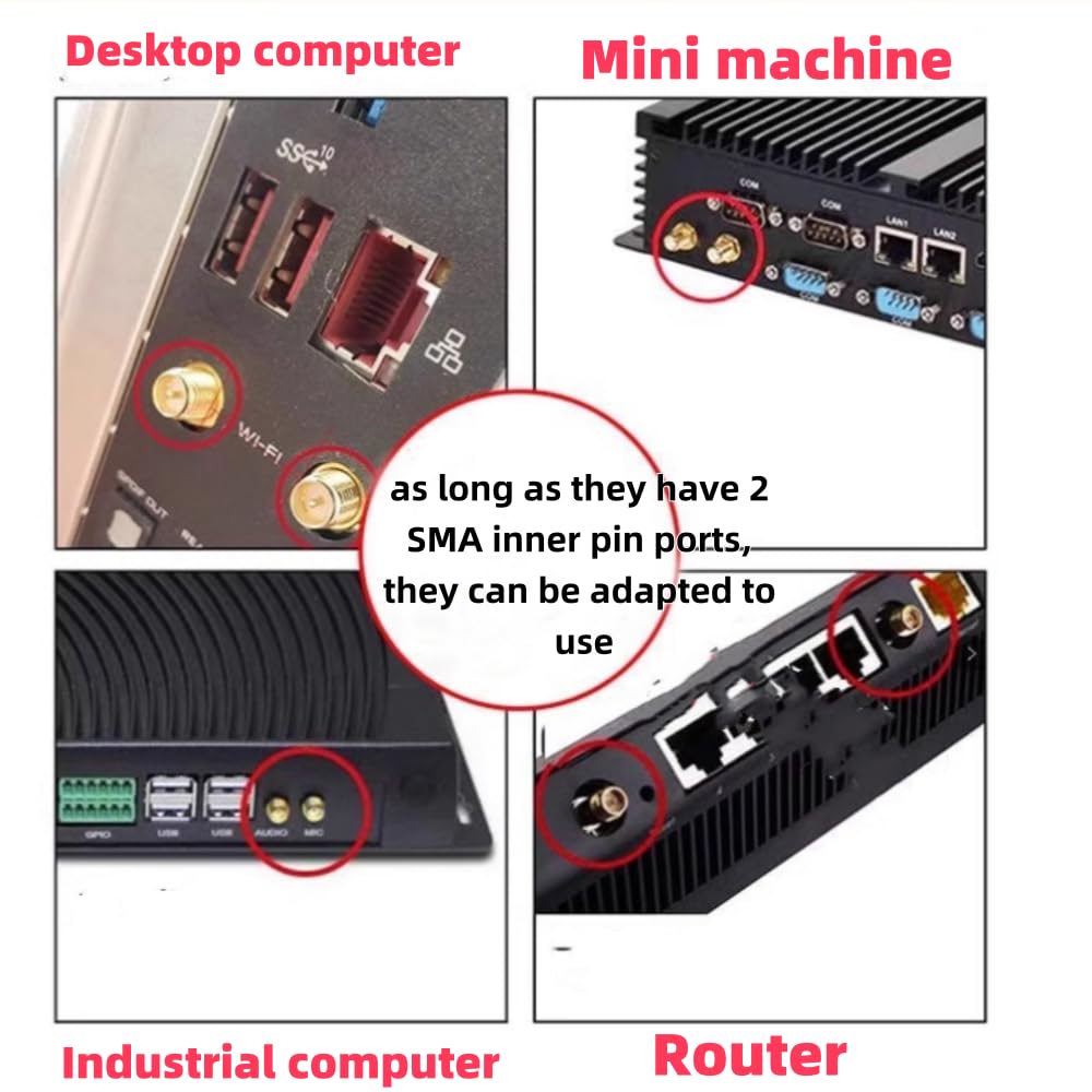 Antenne externe WiFi 6 6E 2,4 G/5 G Base magnétique PC Ordinateur de bureau avec câble d'extension de remplacement pour carte mère Asus Rog Strix WiFi 2T2R