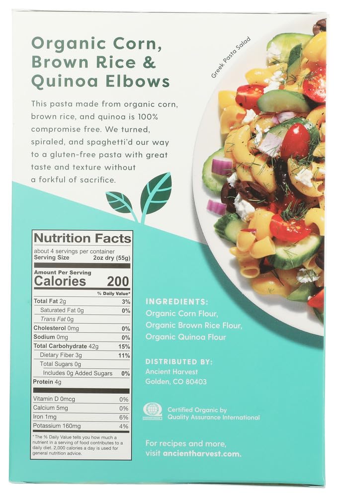 Ancient Harvest Quinoa Wheat Free Elbows (3x8 oz.)(Pack of 3)