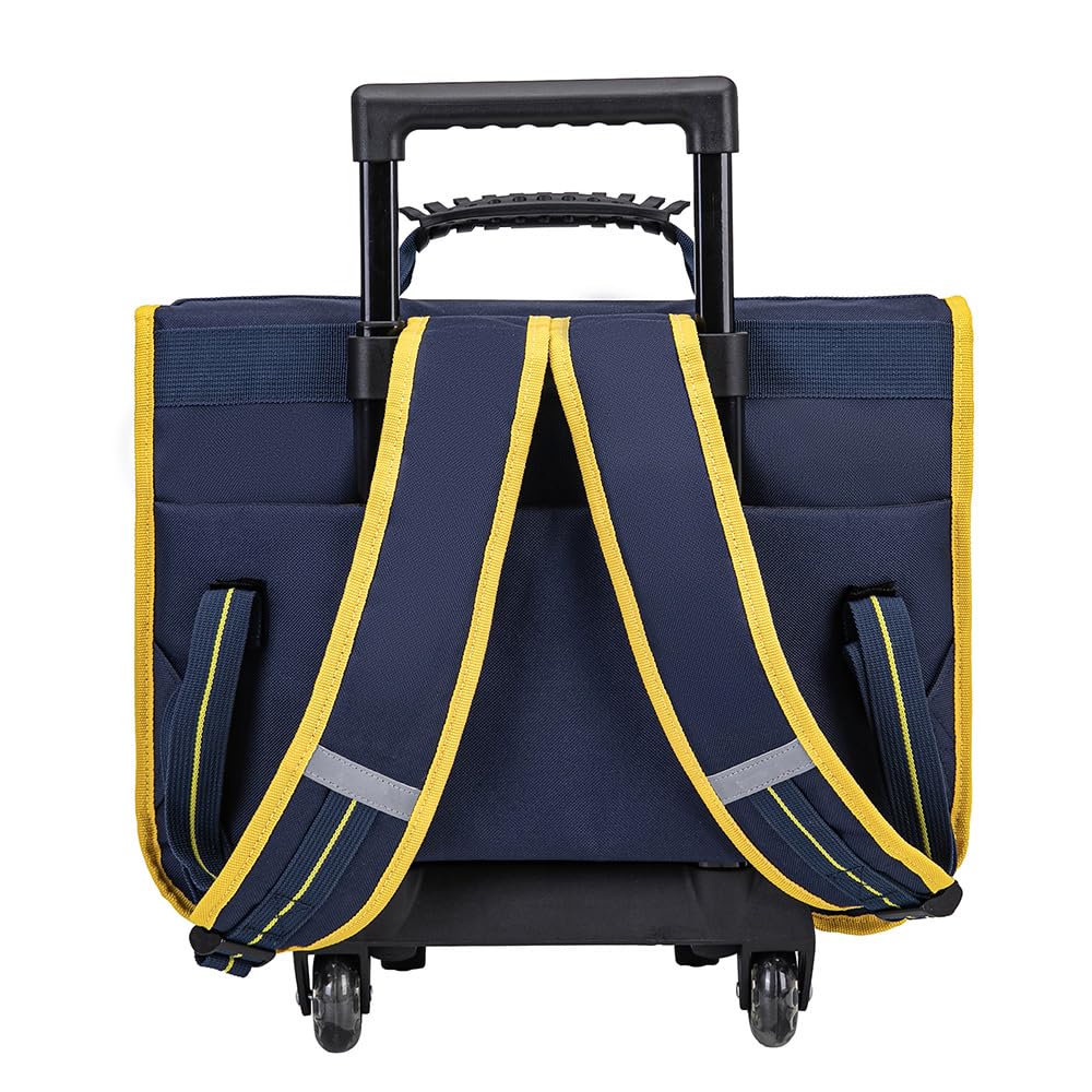 Real Madrid Cartable à roulettes 41cm 2 compartiments bleu