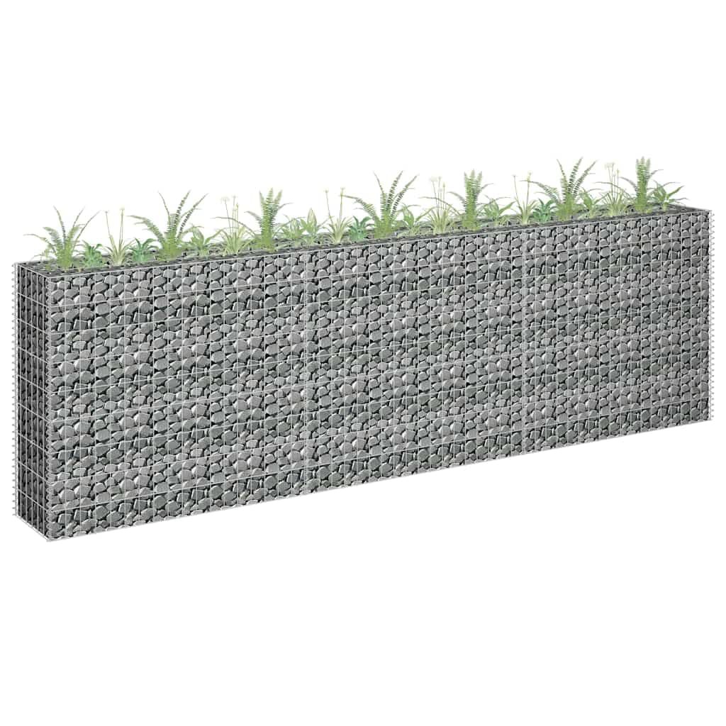 vidaXL Gabbione per Fioriera Gabbia Rete per Aiuola Accessori Arredo da Giardino Giardinaggio Orto Rialzato in Acciaio Zincato 270x30x90cm