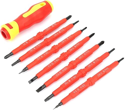 Kit de herramientas de reparación de destornilladores, destornillador cruzado de mano, herramientas de reparación de destornilladores aislados y