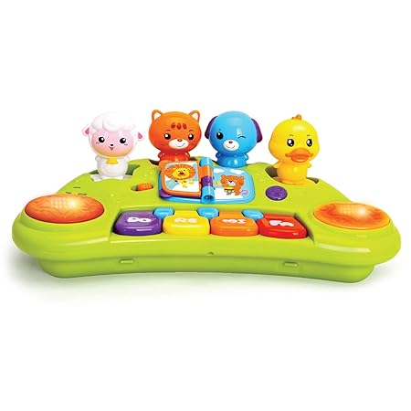 JOYIN Baby Cute Animal Piano Keyboard Music Activity Center Infant Activity Education Toys with Music Lights and Animal Sounds