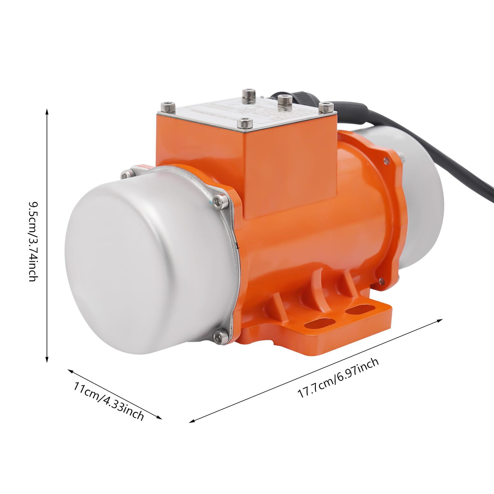1 Phase Vibrationsmotor 220V Rüttelmotor IP65 Vibration Motor mit Geschwindigkeitsregler 1000-3000 U/min für Bergbau, Metallurgie, Kohle, Bau und Siebanlagen (60, Watt)
