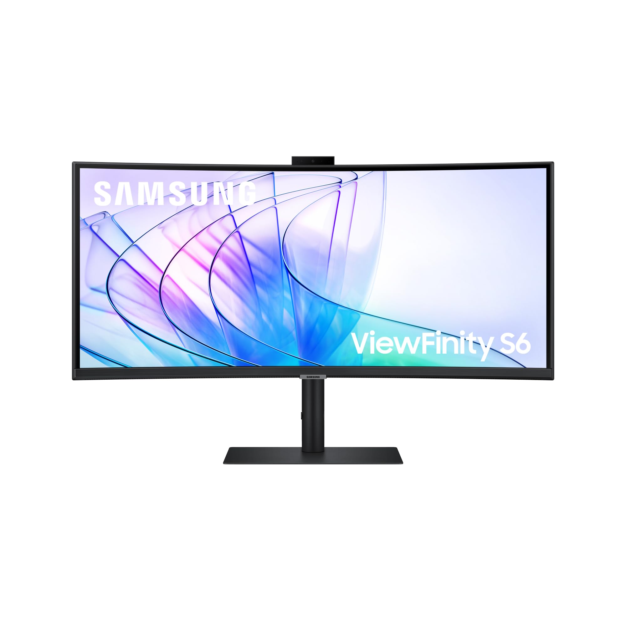 Samsung ViewFinity S65VC Curved Monitor 34 Zoll Mit Lautsprechern und Webcam, HDR10 Bildschirm mit VA-Panel, 3440 x 1440 Pixel, AMD FreeSync 100Hz, 5ms, 90 W Laden via USB-C, Pivot, LS34C652VAUXEN