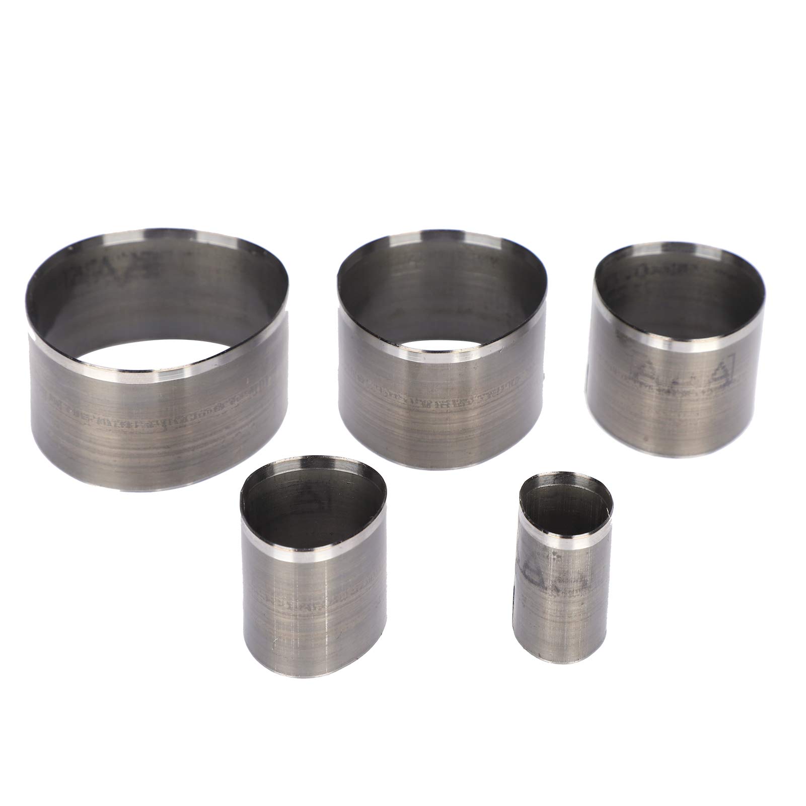 5Pcs Leather Punch Die Set Egg-Shaped Hollow Punching Cutter High Carbon Steel Punch Die Tools Wallet Tools Leather Working Supplies for DIY Bag Belt Wallet