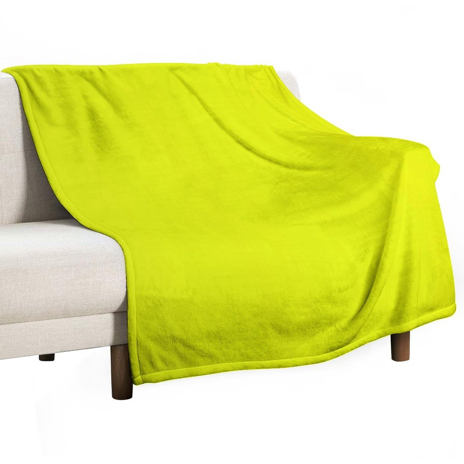 Jubonexis Neon Yellow Pattern Anti Pilling Throw Blankets Cozy Durable Blanket for Bedroom Living Rooms Couch Sofa Bed 50"x60"