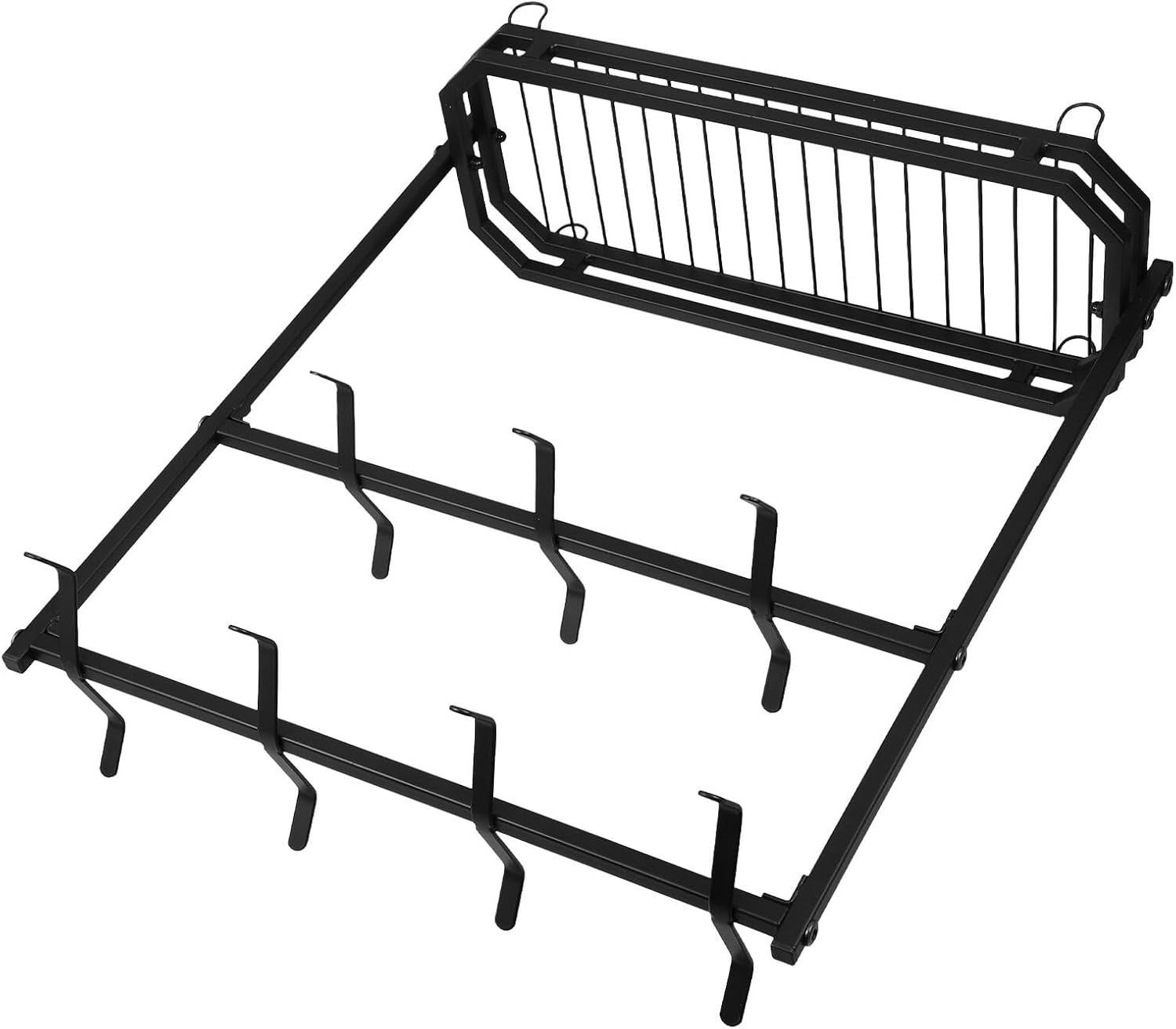 Iron Mug Rack Coffee Cup Organizer 3-Tier Kitchen Storage Holder Steel Wall-Mounted Mug Display Shelf for Coffee Bars and Countertops