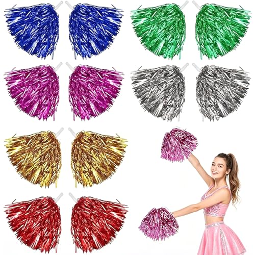 12Pcs Cheerleader Pom Poms Cheerleading Pom Poms