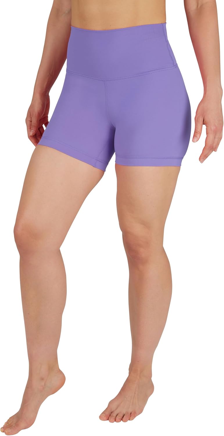 Yogalicious Womens 5”, 7” High Waisted Biker Shorts Squat Proof Workout Yoga Short 2 Pack - Image 2