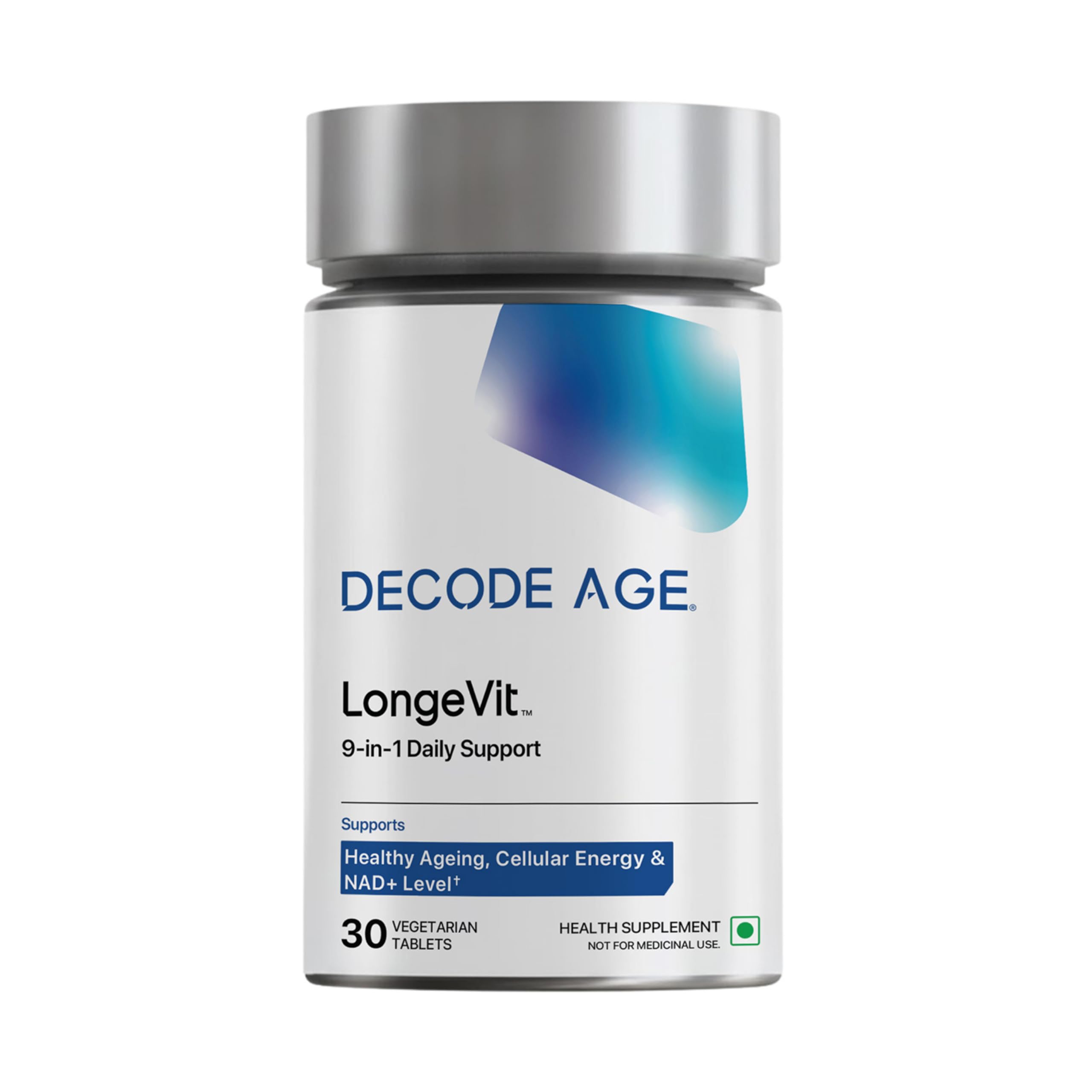 Decode Age LongeVit Supplement, contains NMN, hyaluronic acid, CoQ10 and other ingredients for Graceful Ageing, Boosts NAD+, Energy Levels, Endurance, Overall Health, Recovery, 30 Veg Tablets-picture-11