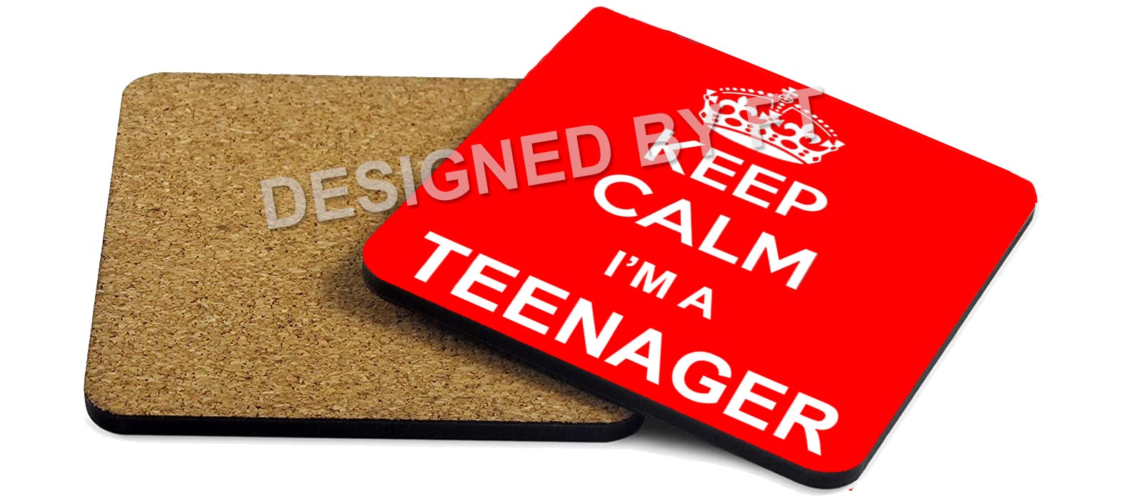 Keep Calm I'm a Teenager Coaster (Red) by FT.