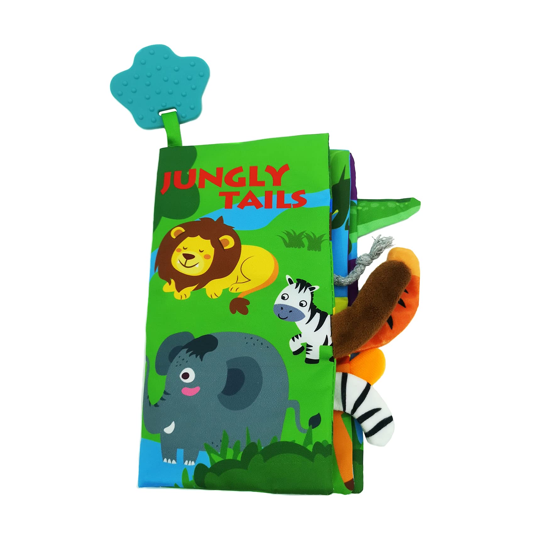 Soft CrinkleInfant UnbreakableToddler Baby Books for 0-6 Months, Vivid Animal Tail,Teething Toys,Tummy Time Toys,Early Touch Feel Book Gift for Newborn Essentials.