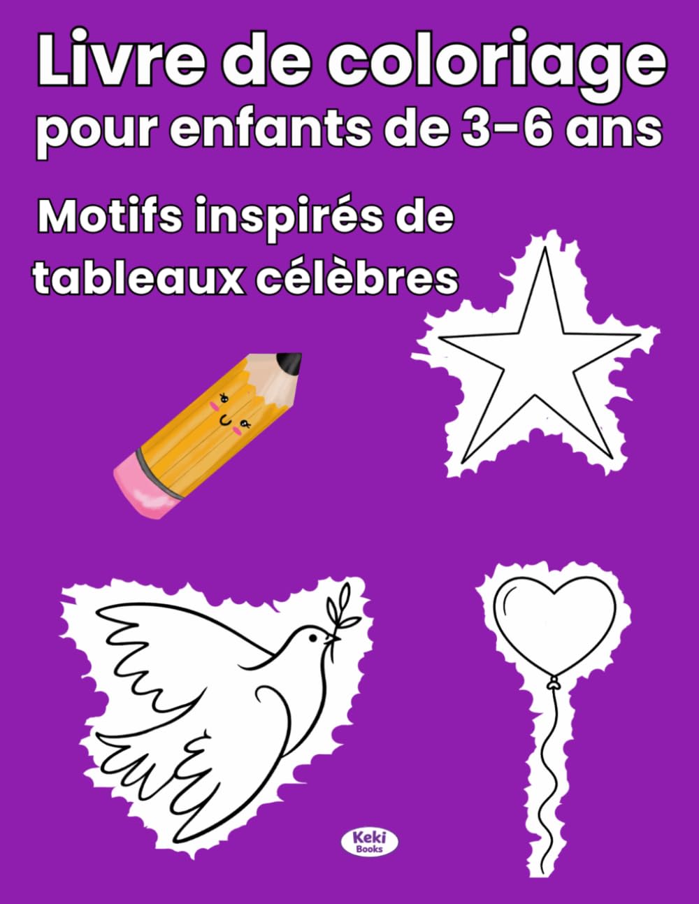 Colorie et découvre l'art: Livre de coloriage facile pour enfants de 3 à 6 ans