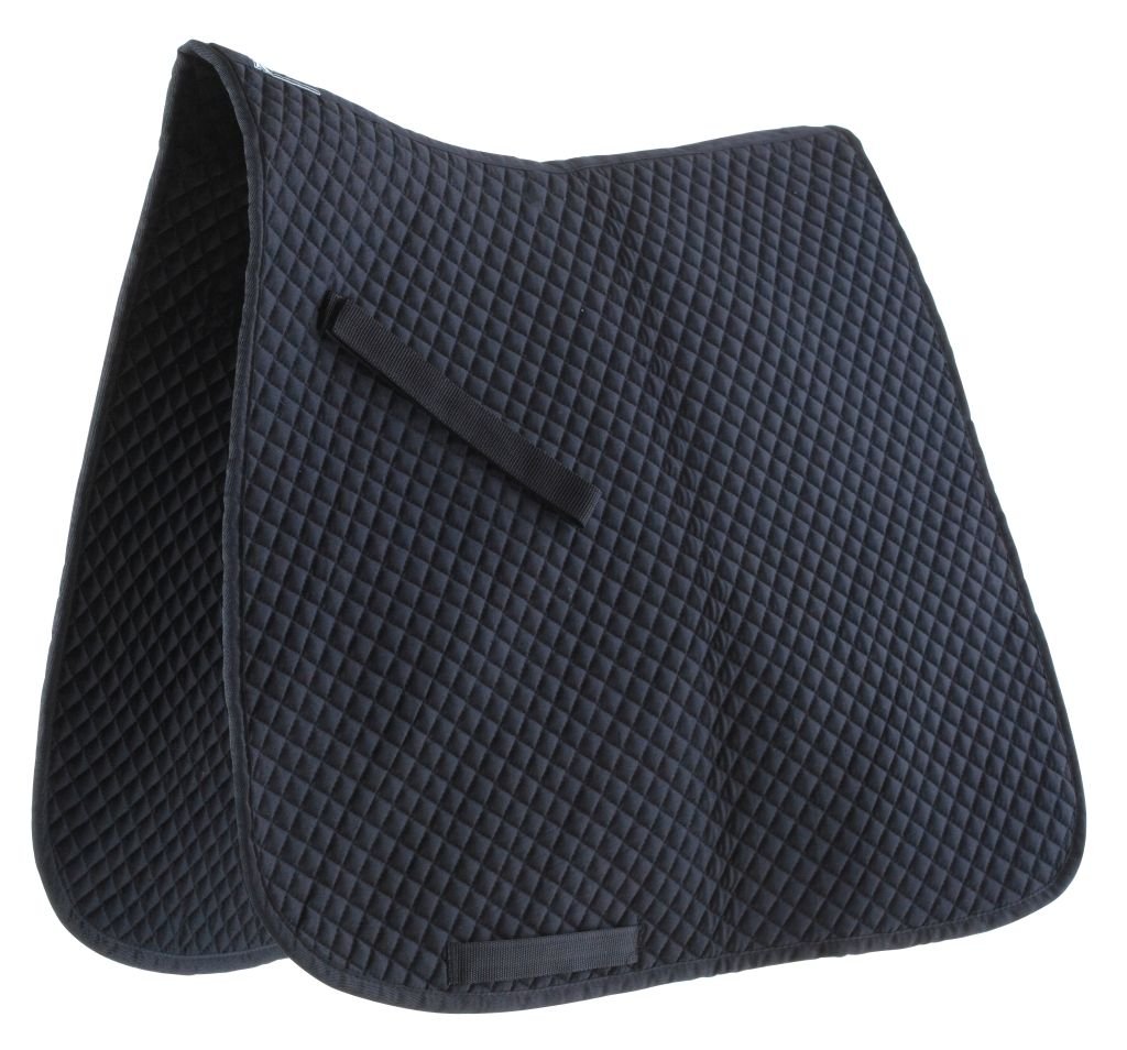 Roma Mini Diamond Quilt Dressage Saddle Pad, Black, Full