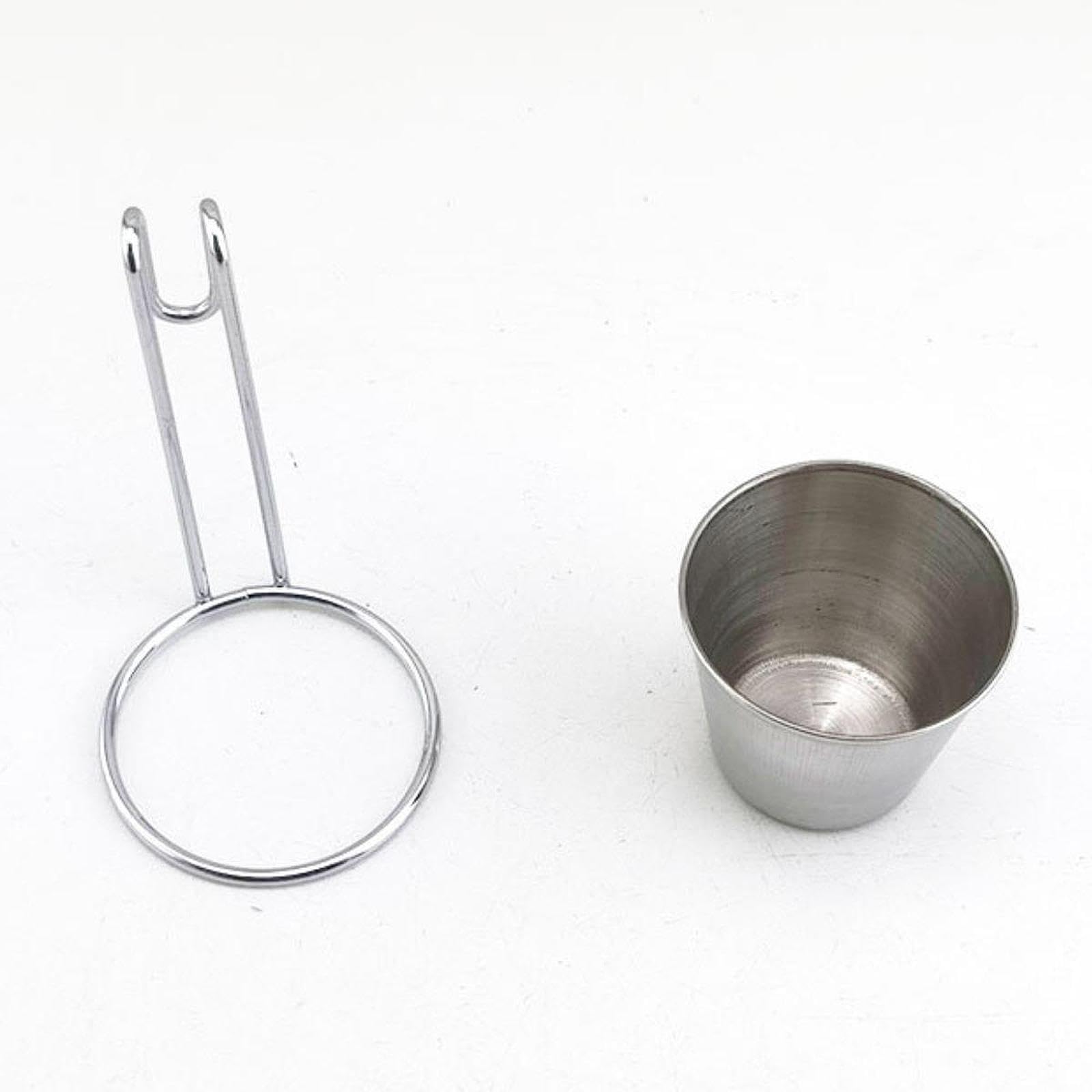 French Fries Stand Cone Fries Holder Fried Chicken Display Rack Reusable Fried Food Basket French Fry Holder for Buffet Cafe, Double Cup