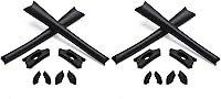 Vista 1 de Eye Opening Stuff Kits de goma de repuesto para orejas y nariz compatibles con gafas de sol Oakley Flak Jacket/Flak Jacket XLJ - Negro y negro