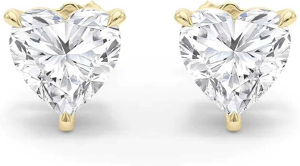 1/2 Carat To 5 Carat Lab Created Diamond Solitaire Stud Earrings in 14K Gold