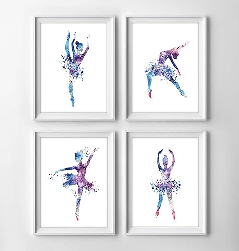 Miniatura 7 de Impresiones de ballet en acuarela, bailarinas, arte de pared para mujer, decoración de baile, habitación de niñas, decoración de dormitorio, póster