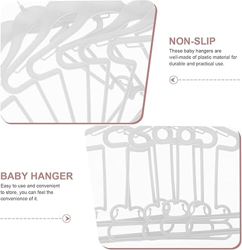 Miniatura 4 de Zerodeko Juego de perchas para niños y niñas, 10 perchas acolchadas de plástico antideslizantes resistentes a las arrugas