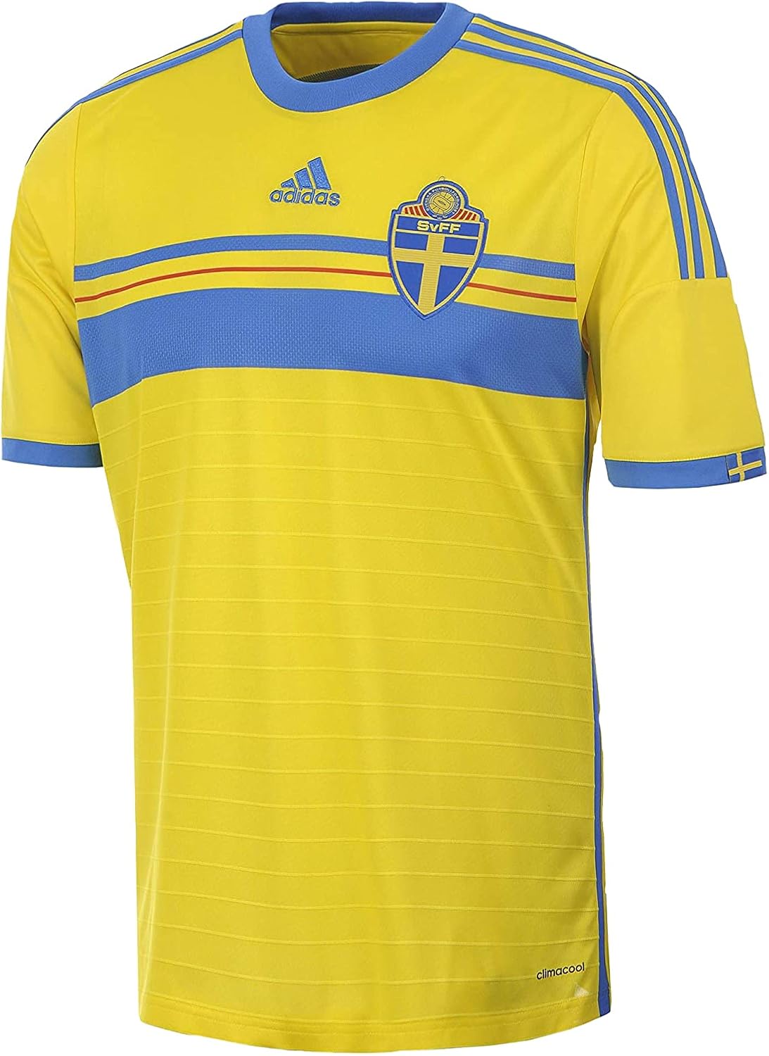 adidas Sweden Home Mens Soccer Jersey 2014/15 (M) Clothing, Shoes & Jewelry