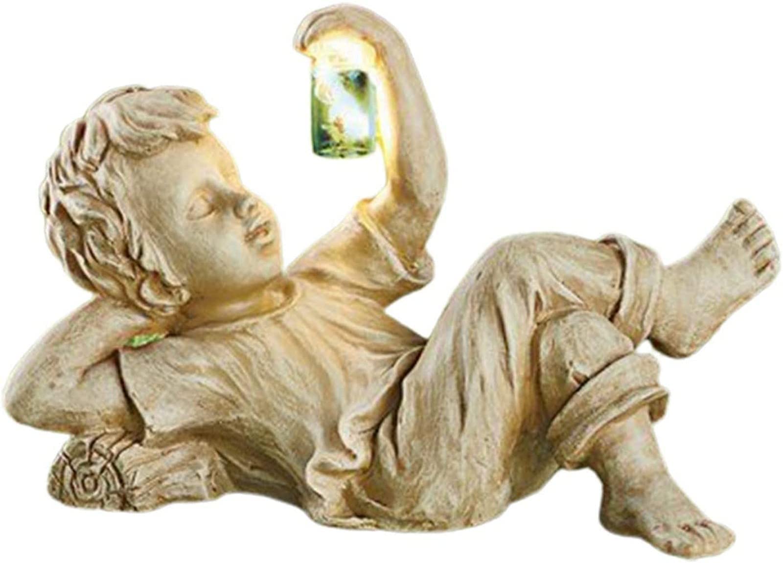 Ornement de sculpture de jardin en résine robuste avec détails sculptés main