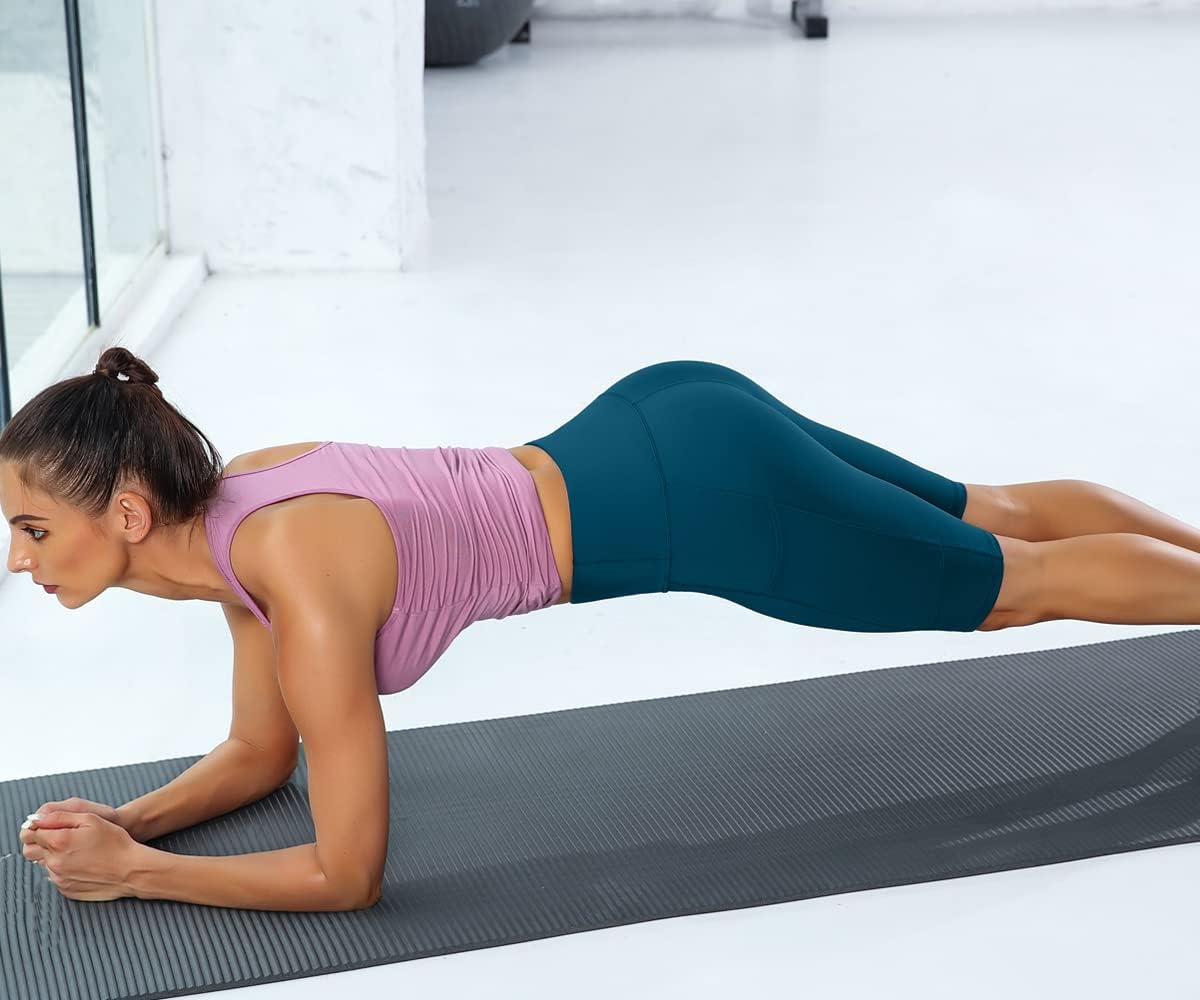 SOCIALA Womens Biker Shorts with Side Pockets Workout Athletic Running Yoga 12" Bike Shorts - Image 6