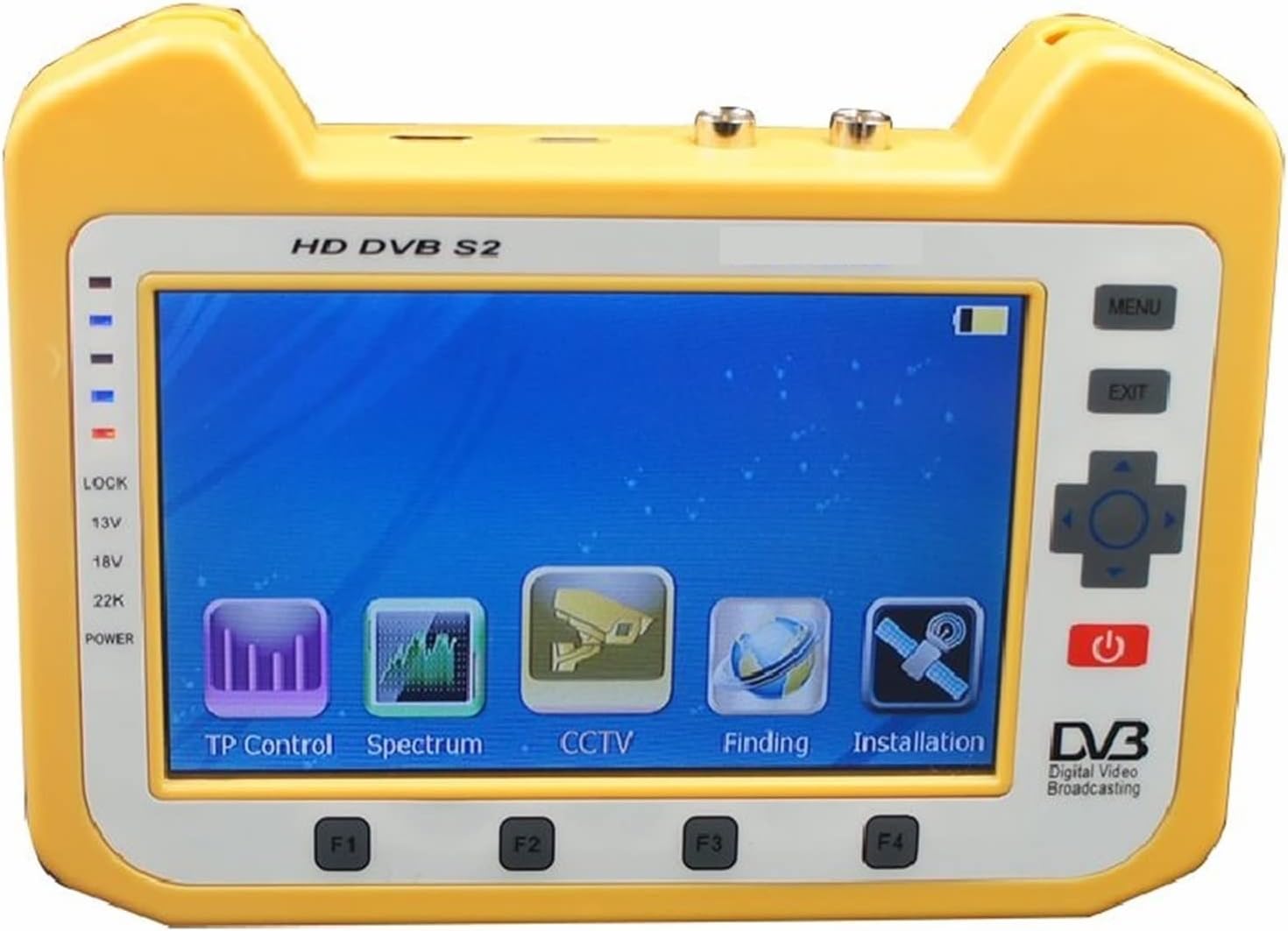 Satellite Finders SH-900HD DVB-S2 Digital Satellite Finder Meter 7inch DVB-S2 Support CCTV Satellite Meter Finder for Adjusting Sat Dish(US)