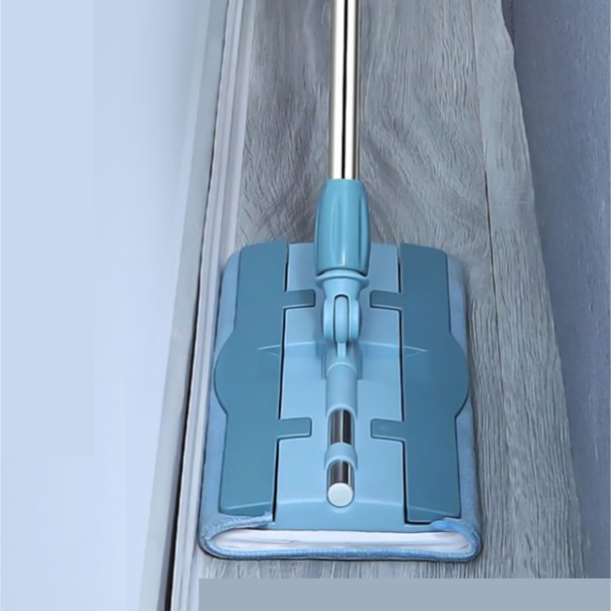 Mopa De Limpieza Trapeador De Superficie Plana con Clip For El Hogar, Trapeador De Tela For Uso Húmedo Y Seco, Trapeador Plano De Gran Tamaño De Doble Propósito Hogar Cocina