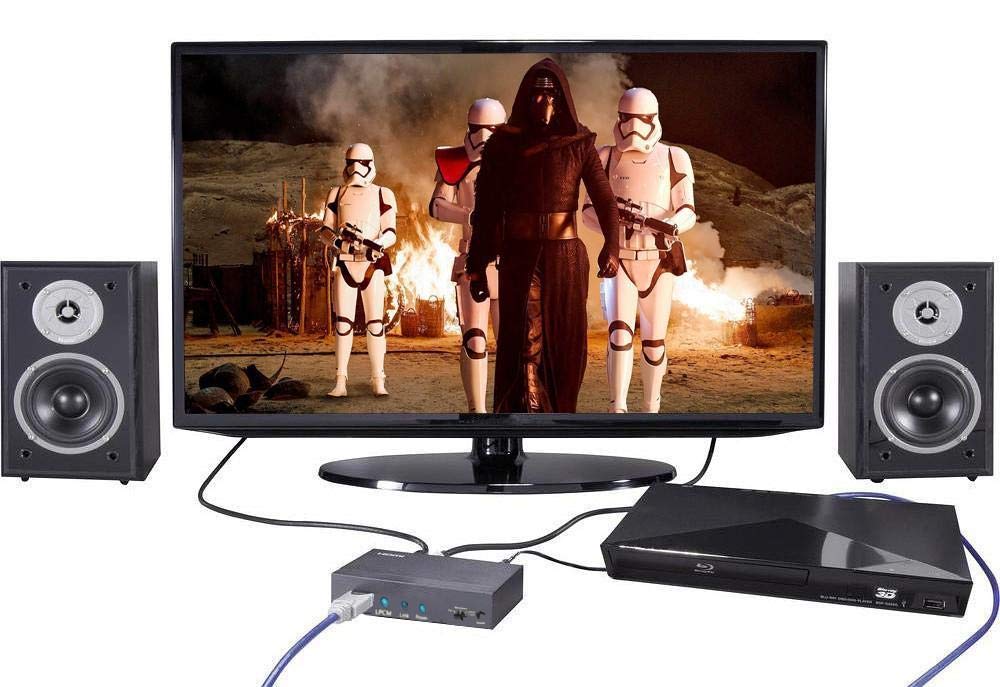 Techly 025749 Estrattore Audio LPCM 2CH da HDMI 4K 60Hz YUV4:4:4 Nero