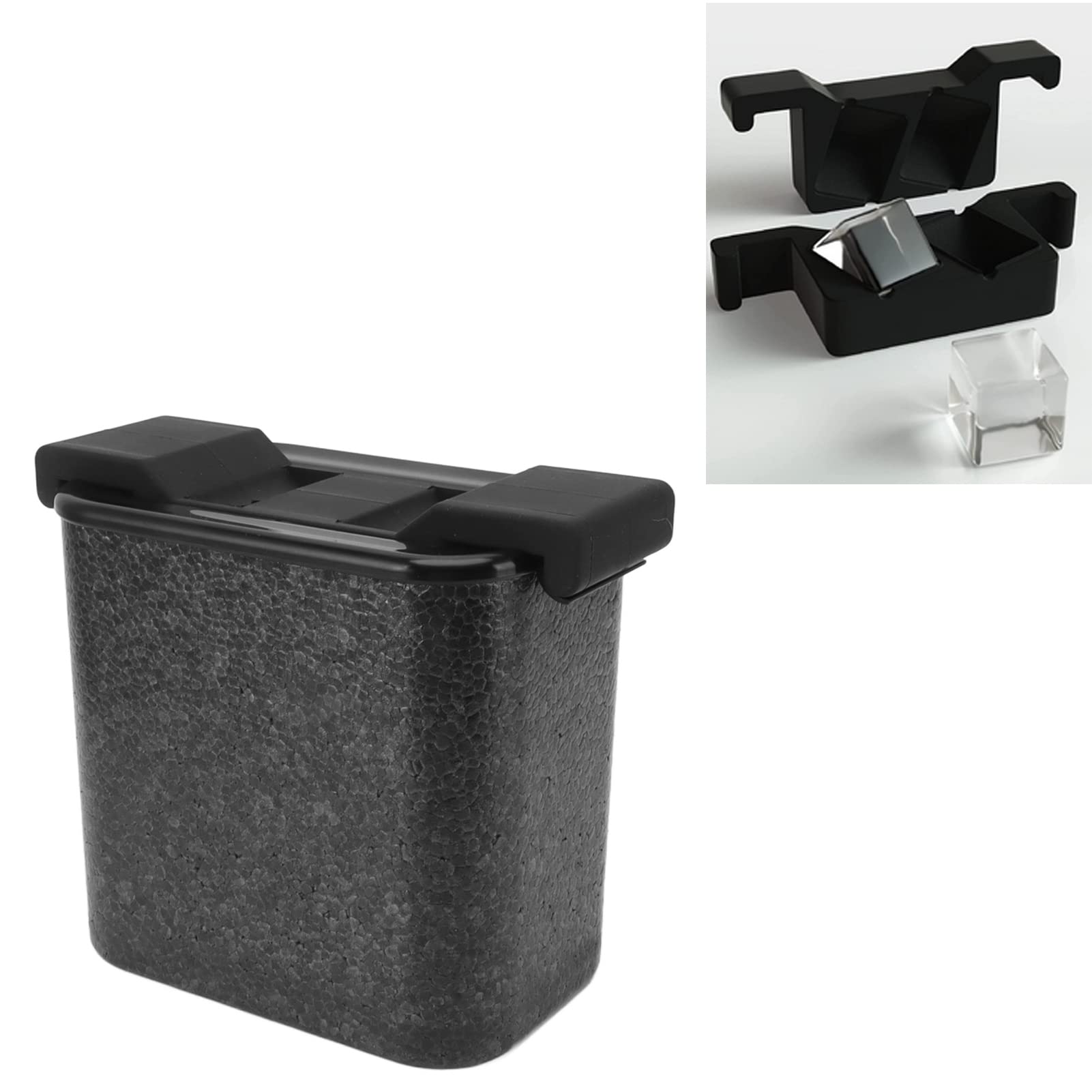 Crystal Clear Ice Ball Maker, Stampo per Cubetti di Ghiaccio a 2 Fori 3D Riutilizzabile e Sfera in Silicone Senza BPA Forma Unica Stampo per Fabbricatore di Ghiaccio per Whisky, (Cubo)