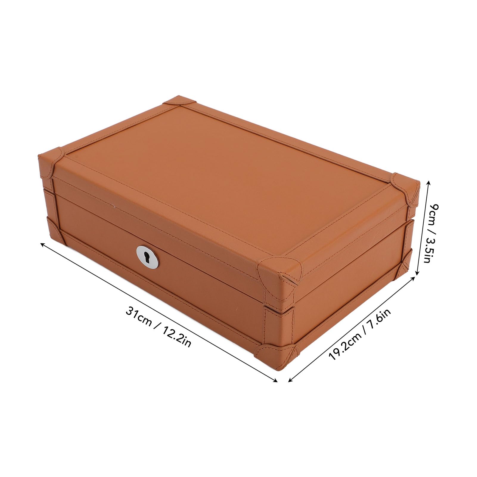 Qcwwy Vetrine per Orologi, Armadietti, Custodie per Organizzatori di Viaggi e Accessori (BROWN)