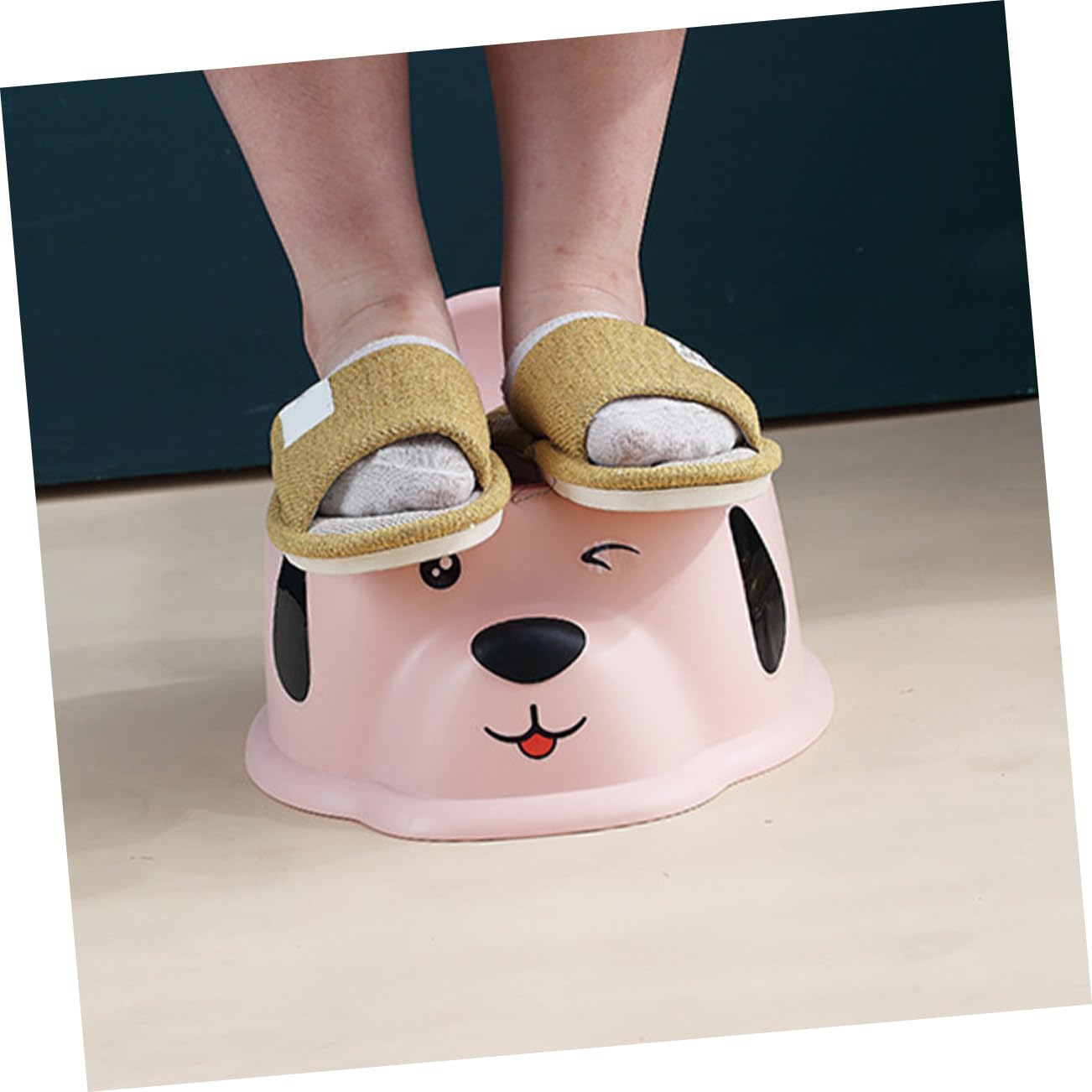 Vasino per Bambini con Coperchio, Wc Portatile in Pp per Addestramento | Guardia Anti-spruzzi, Design Cartone con Motivo Cucciolo, Uso Domestico per Neonati e Ragazzi