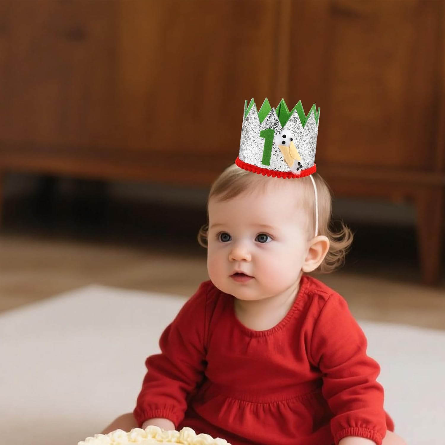 Sursurprise Cannoli First Birthday Hat, Italian 1st Birthday Party Crown, Holy Cannoli I’m One Decorations, Baby’s One Year Old Headwear for Cake Smash Photo Booth Prop